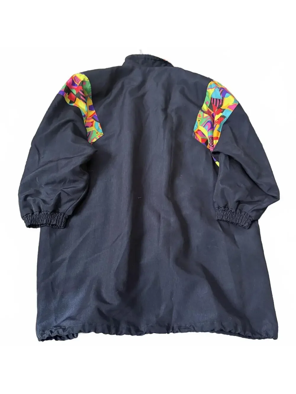 Vintage Colorblock Abstract Windbreaker Jacket L 90s Festiva - Picture 2 of 6